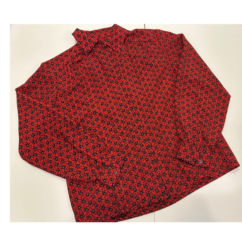 Country Sophisticates by Pendleton Red Paisley Long‎ Sleeve Button Up Shirt